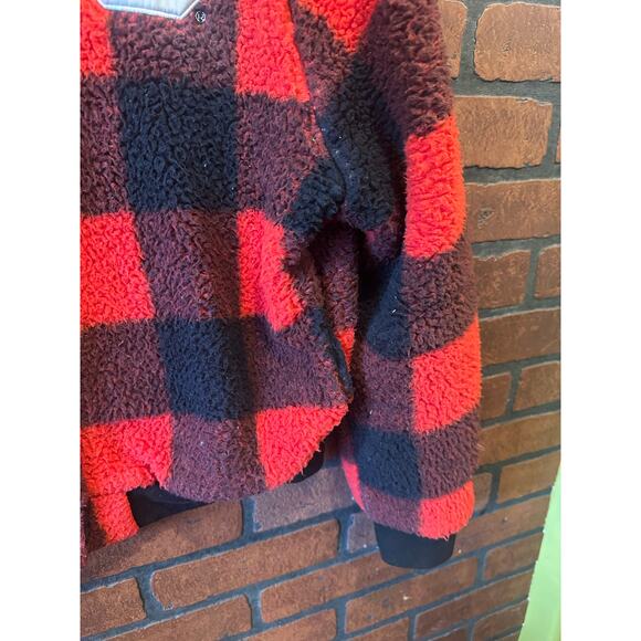 PINK Utah Utes University of Utah Buffalo Check Sherpa Jacket Coat Small - Picture 7 of 14